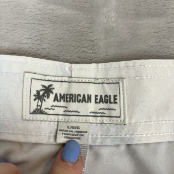 American Eagle Board Shorts Mens Large Grey Ombre Unlined Swim Beach Resort - Picture 5 of 8